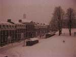 Snow falling on March 20, 2002 at RPI